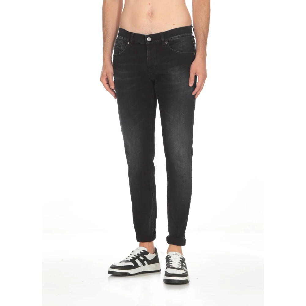 Dondup Blauwe Skinny Fit Katoenen Jeans Blue Heren
