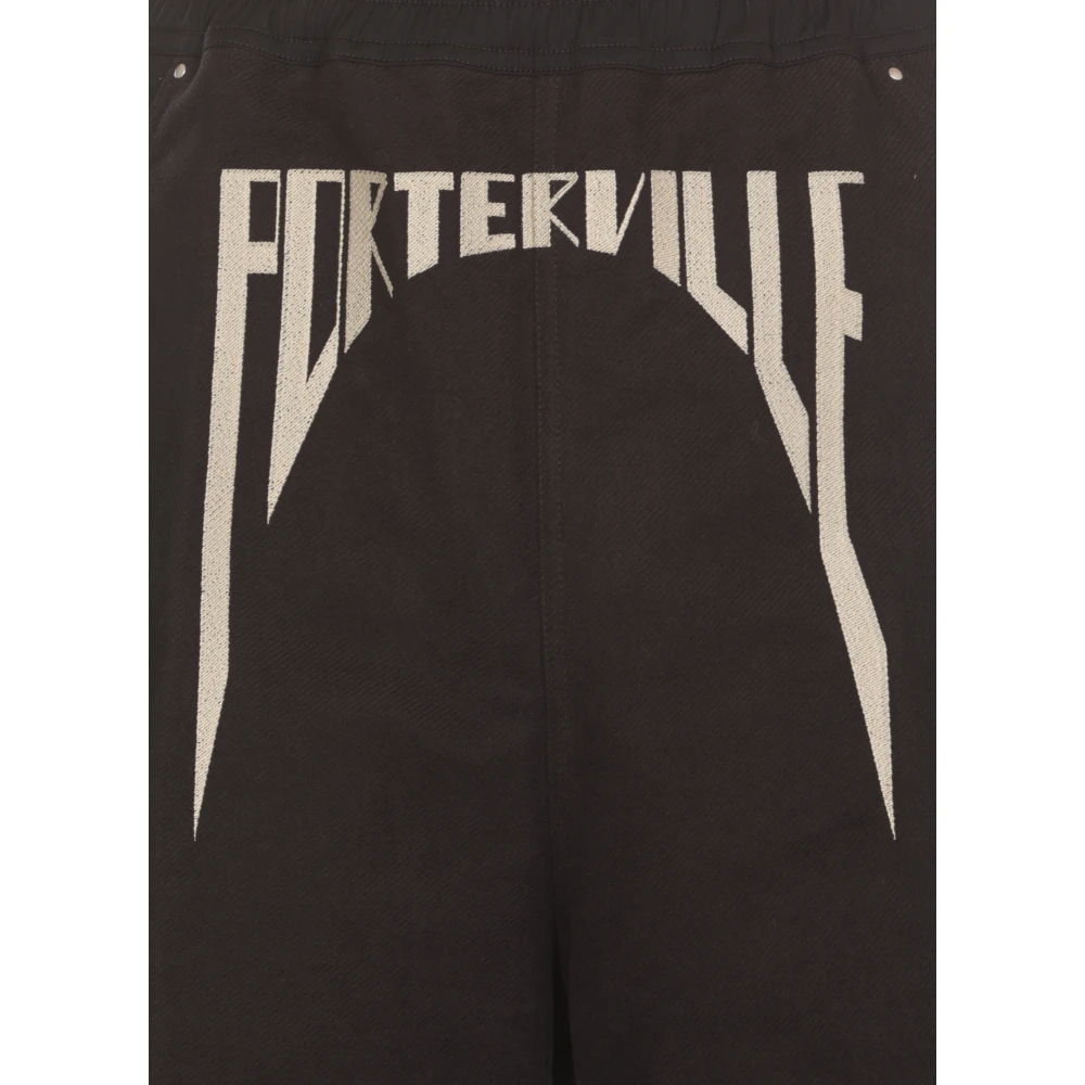 Rick Owens Zwarte Palazzo Broek met Trekkoord Black Heren