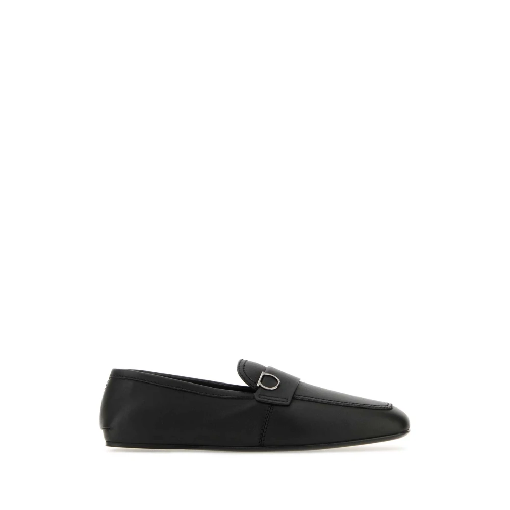 Salvatore Ferragamo Svart Läder Loafers Black, Herr