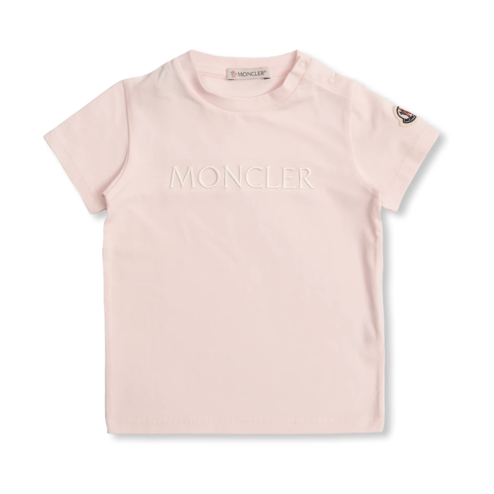 Moncler T-shirt med logotyp Pink, Unisex