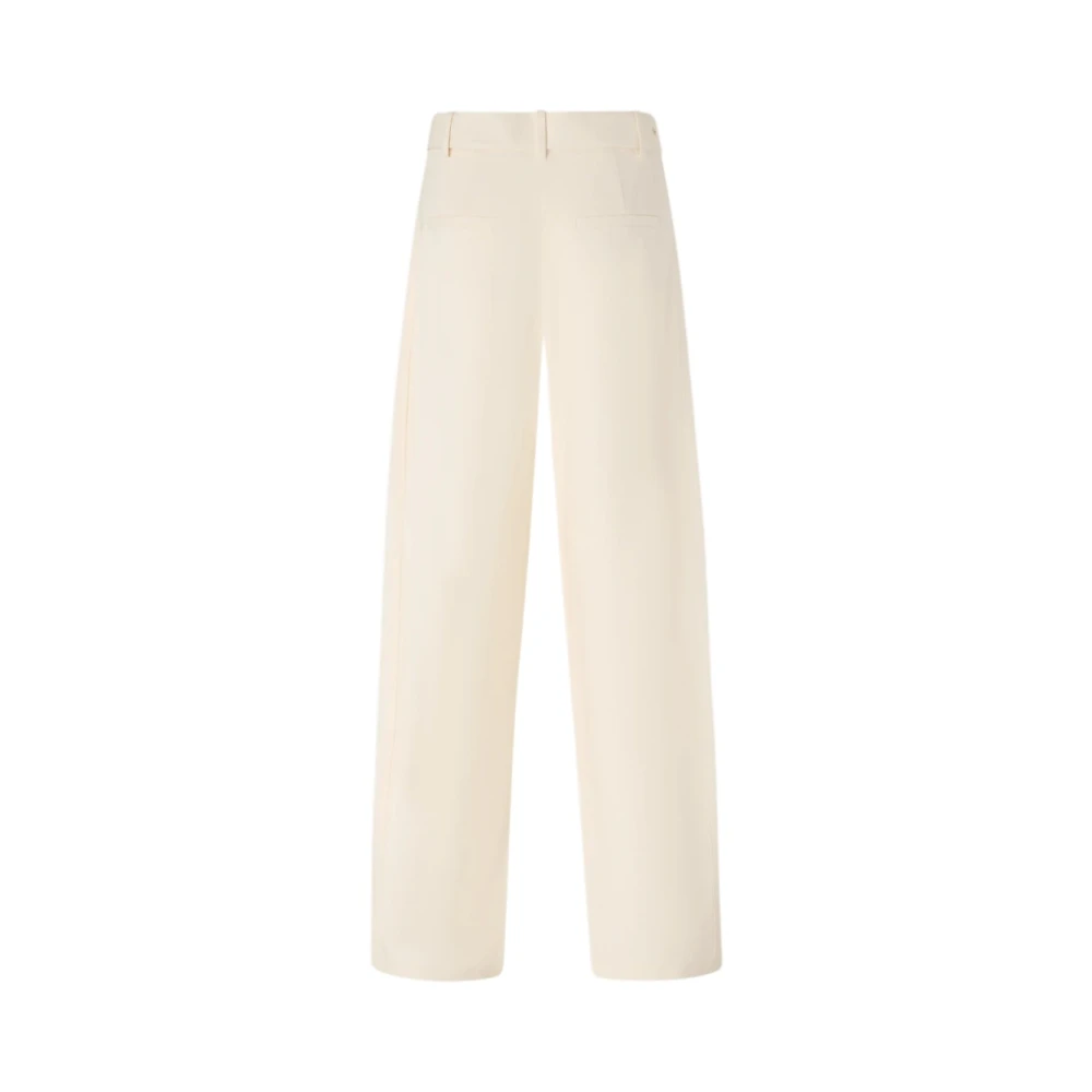 Pinko Women's White Wide Trousers, M, Lexy Trousers