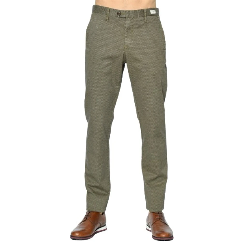 Tommy Hilfiger Geometrische Katoenen Chino Broek Green Heren