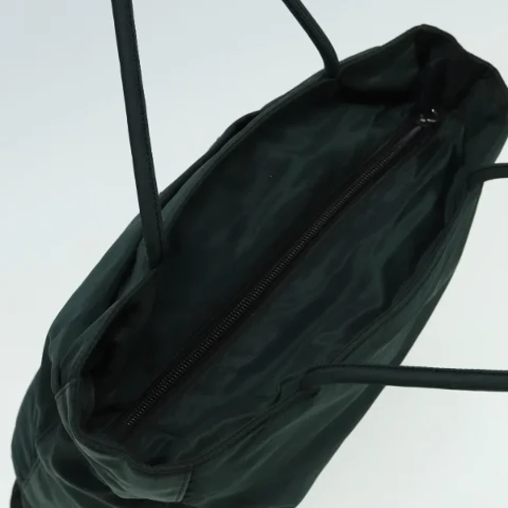 Prada Vintage Pre-owned Nylon handbags Green Dames