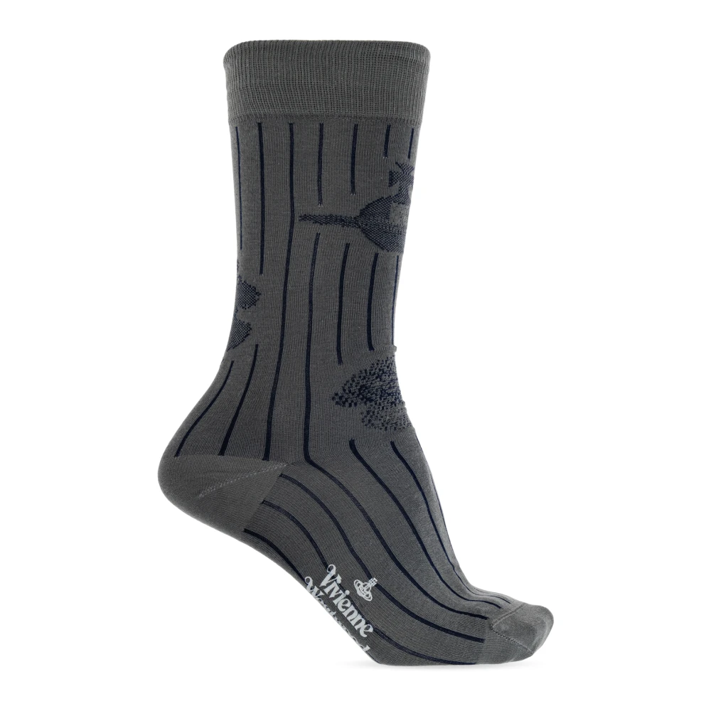 Vivienne Westwood Sokken met logo Gray Heren