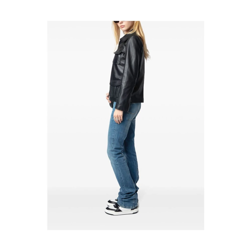 Zadig & Voltaire Zwarte rits voorkant buitenkleding jas Black Dames