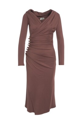 robe-elegante-marrone-aw25