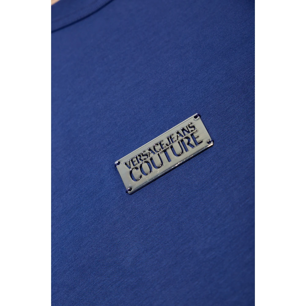 Versace Jeans Couture T-shirt met logo Blue Heren