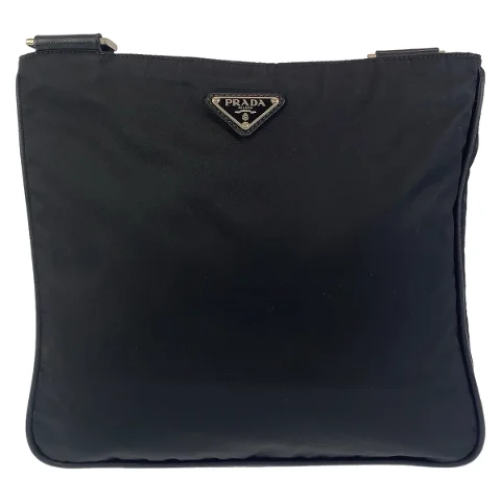 Prada Vintage Pre-owned Canvas prada-bags Black Dames