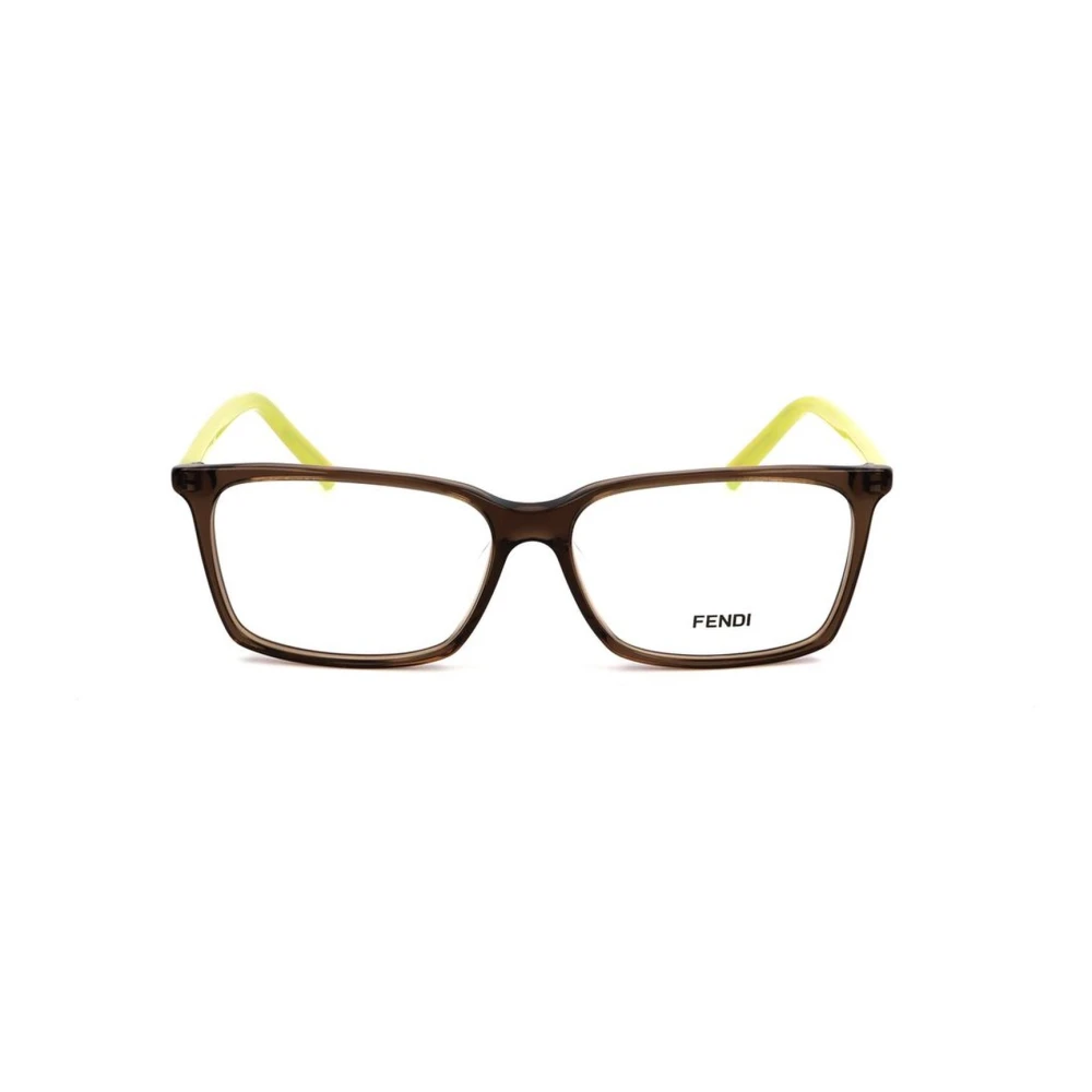 Fendi Bruine plastic frames met wijzerplaat Brown Heren