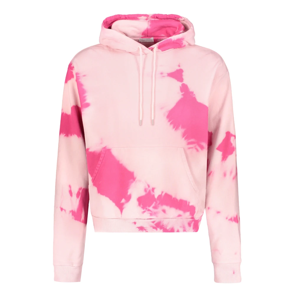 John Elliott Tie Dye Katoenen Hoodie Pink Heren