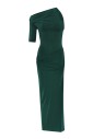 robe-drapee-vert-fonce