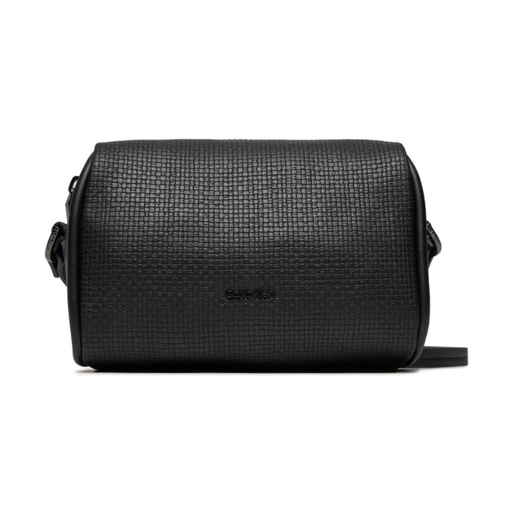 Calvin Klein Jeans Gestructureerde Synthetisch Leren Handtas Black Dames