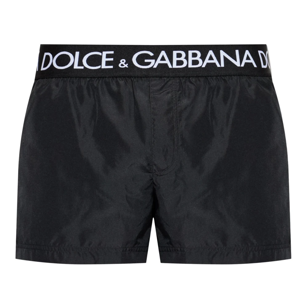 Dolce & Gabbana Men's Black Swim Boxer Shorts - Beachwear - Xl - Swimwear