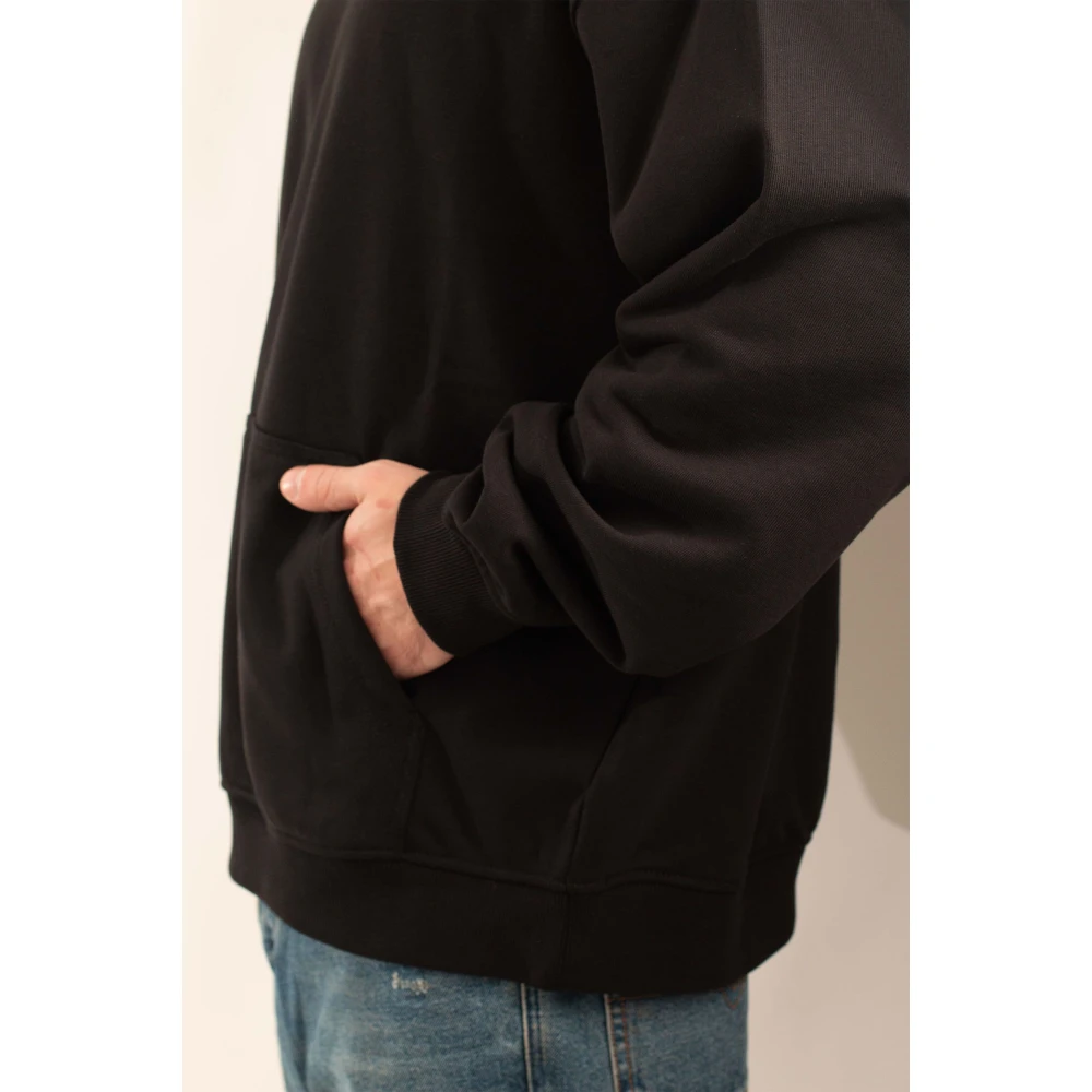 Diesel Achterlogo hoodie in 9XX Black Heren