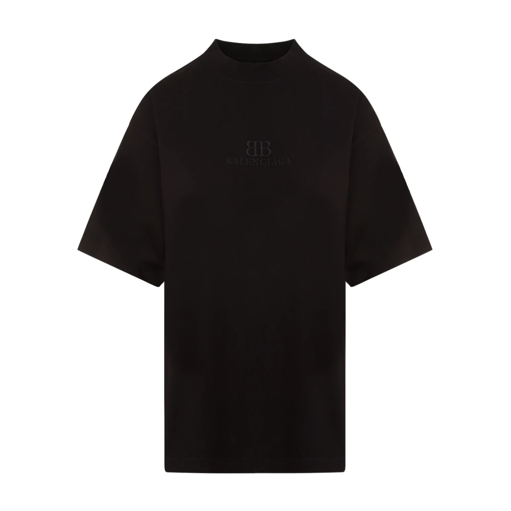 Balenciaga Gewassen Zwarte T-Shirt Black Dames