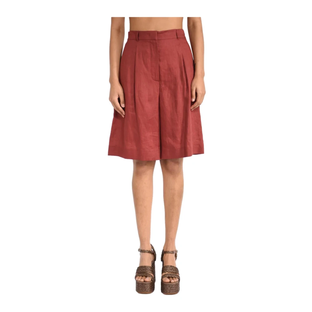 Max Mara Studio Women's Red Mstcaravan Bermuda Shorts - Casual Shorts - S - Shorts