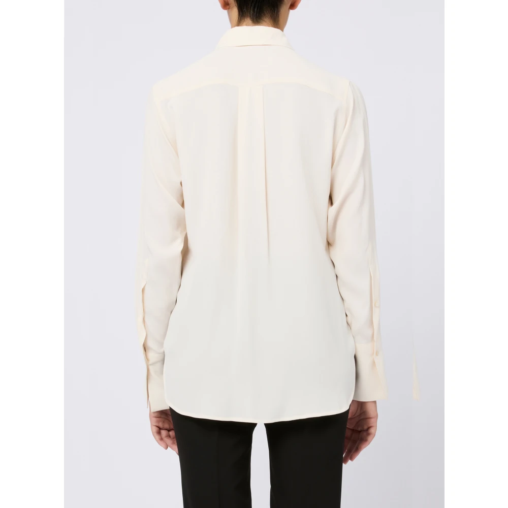 Seventy Zijden Overhemd met Lange Mouwen in Room Beige Dames