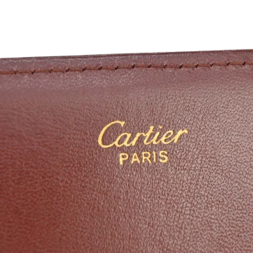 Cartier Vintage Pre-owned Leather clutches Red Dames