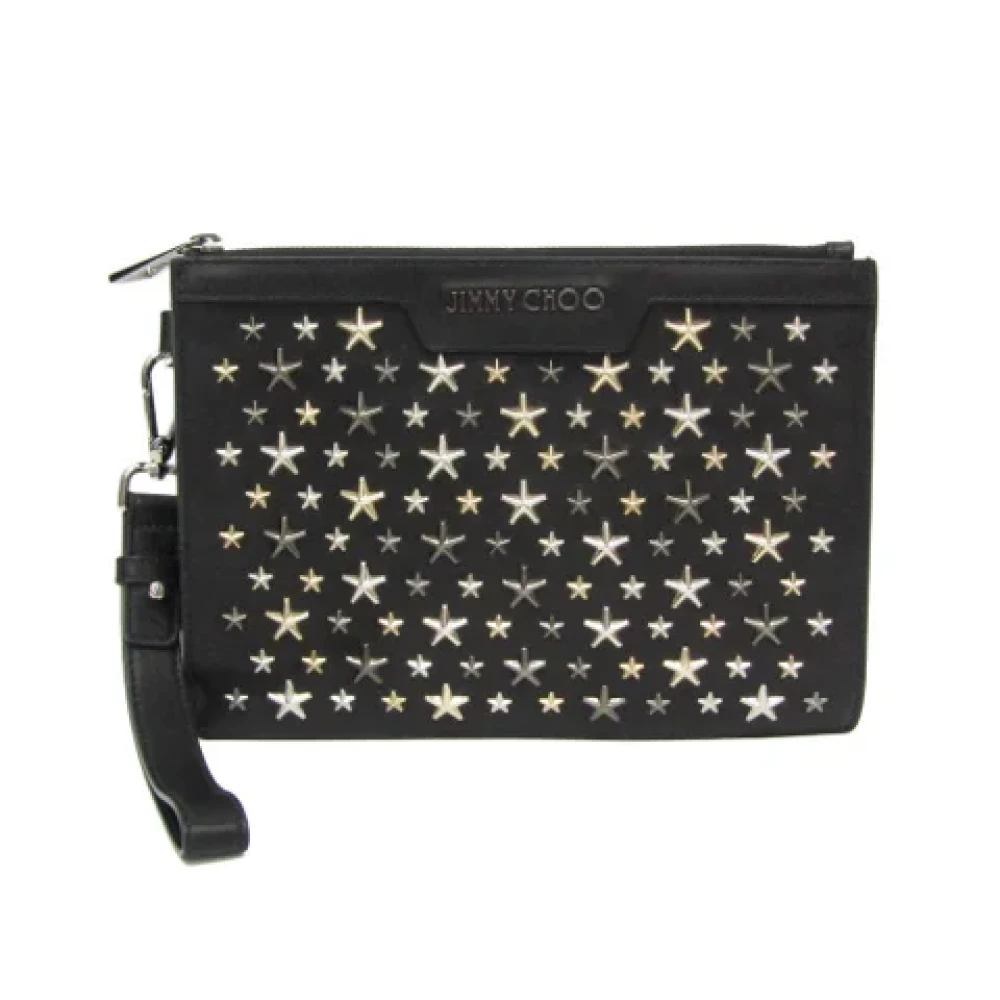 Jimmy Choo Pre-owned Leather clutches Black Heren