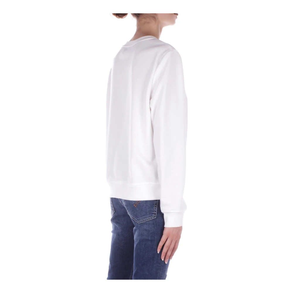 Elisabetta Franchi Ivoor Sweater met Front Logo Beige Dames