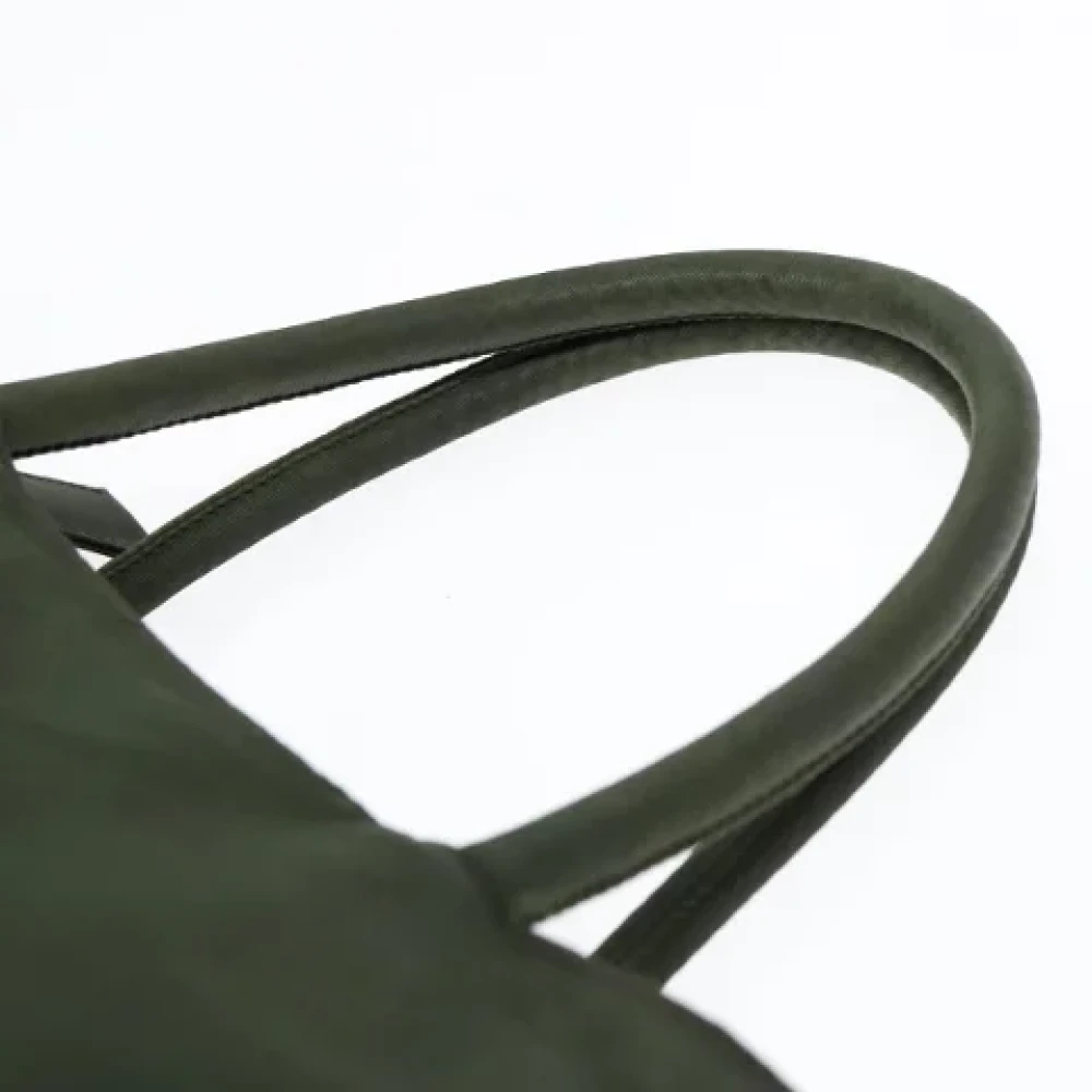 Prada Vintage Pre-owned Nylon handbags Green Dames