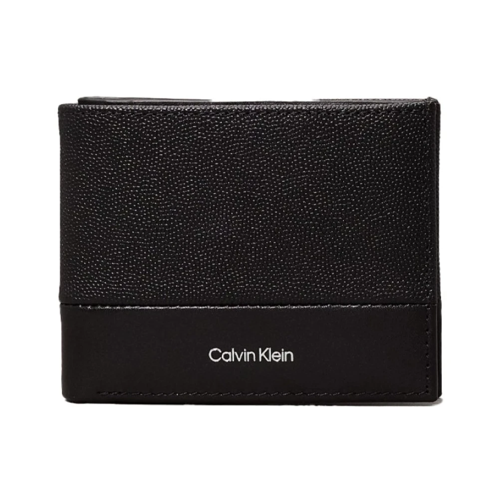 Calvin Klein Zwarte leren portemonnee Model: Portemonnee Black Heren