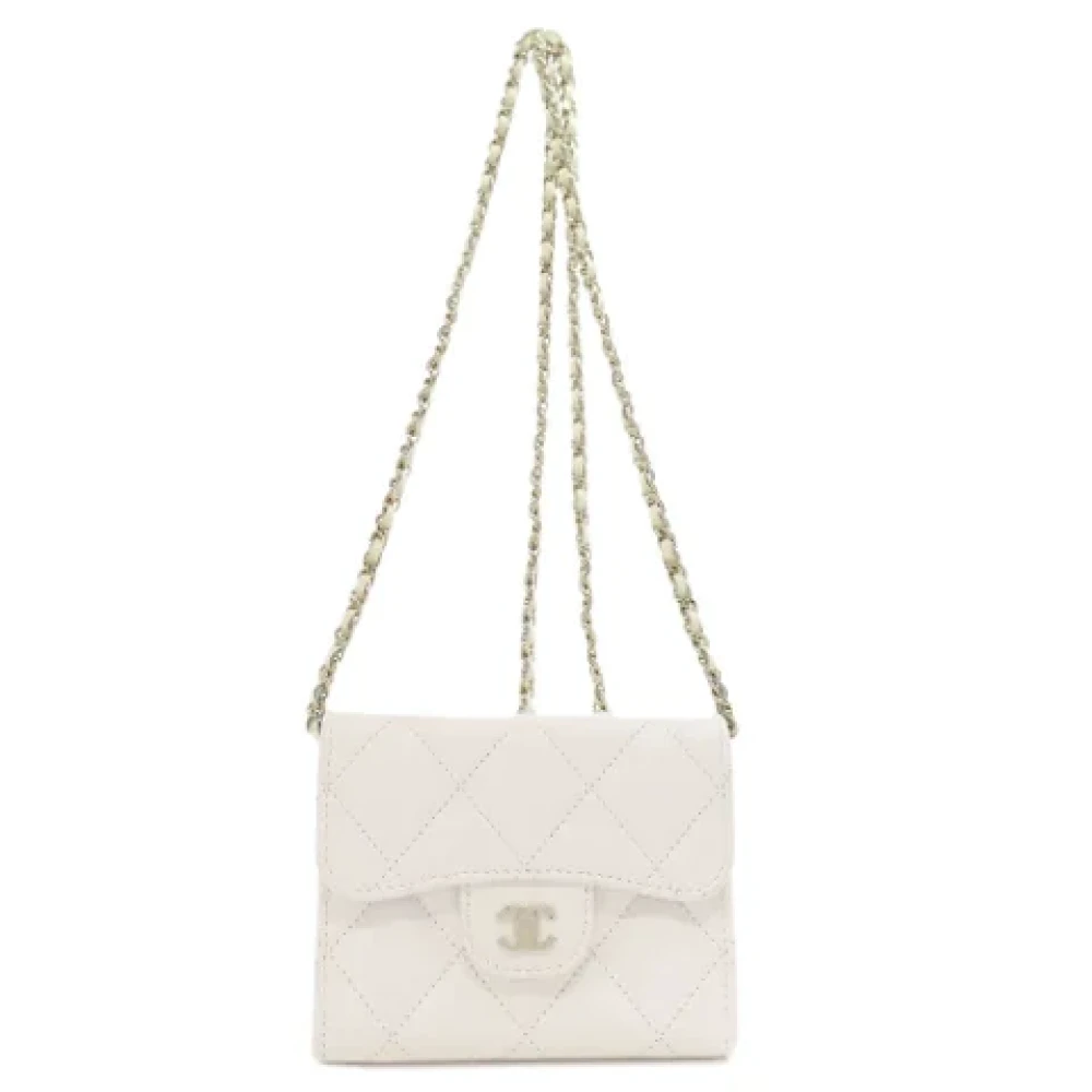 Chanel Vintage Pre-owned Leather wallets White Dames
