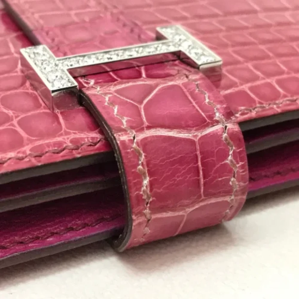 Hermès Vintage Pre-owned Leather wallets Red Dames