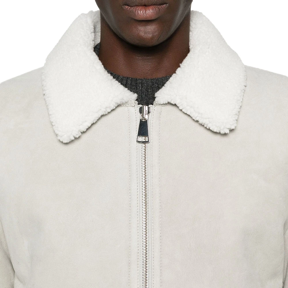 Dondup Shearling jas met shearling kraag Beige Heren