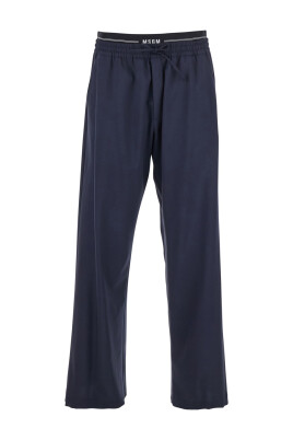 pantalon-bleu-en-coton-avec-bande-logo-et-cordon-de-serrage