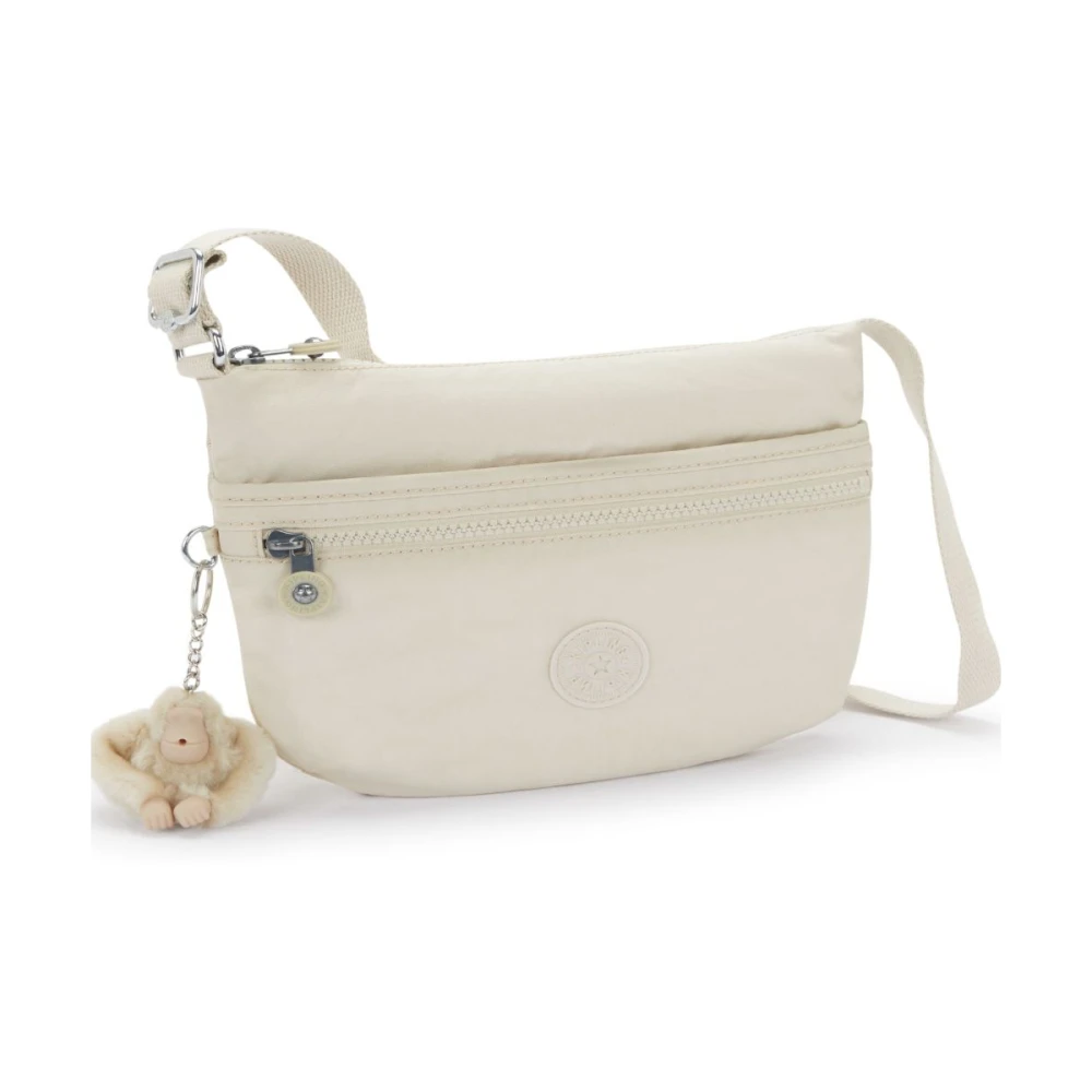 Kipling Compacte Crossbody Tas met Meerdere Zakken Beige Unisex