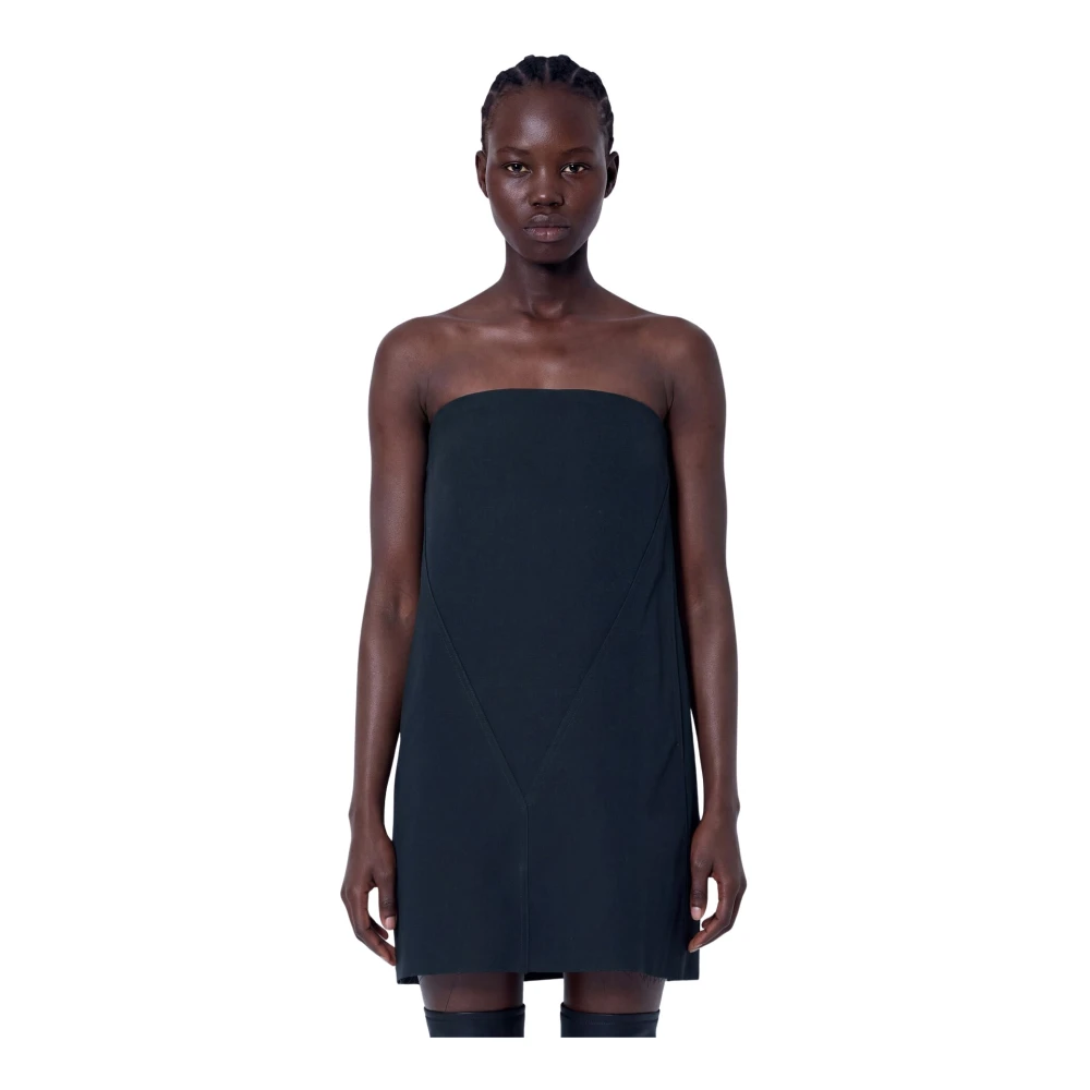 Rick Owens Women's Black Cropped Sheath Mini Dress - Woman Dresses It - 42 - Image 2