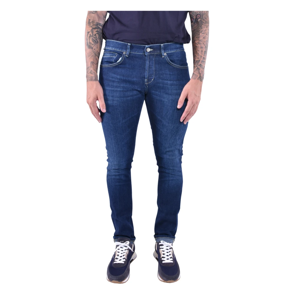 Dondup Skinny Fit Lage Taille Jeans Blue Heren