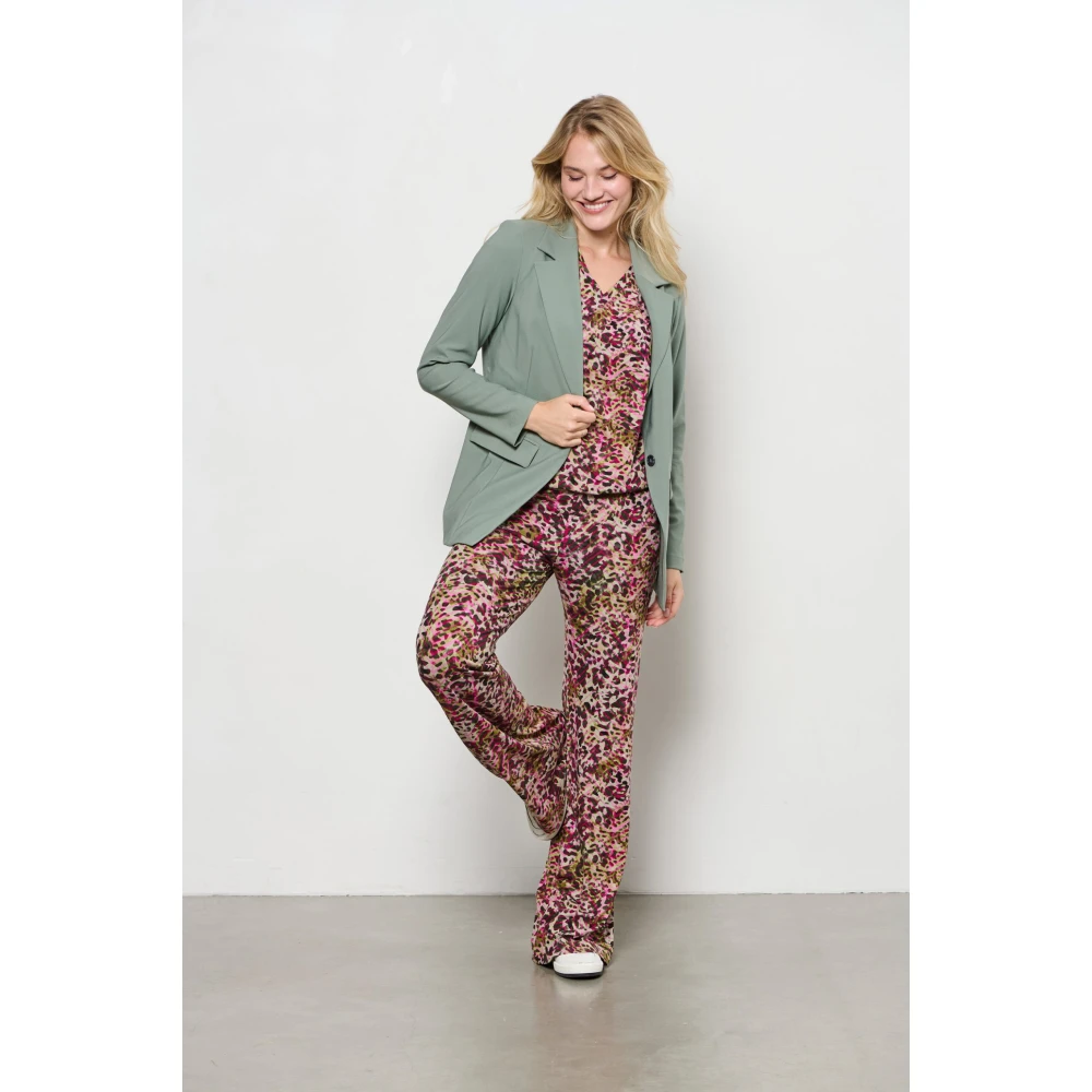 &Co Woman Bloes met lange mouwen en V-hals Multicolor Dames