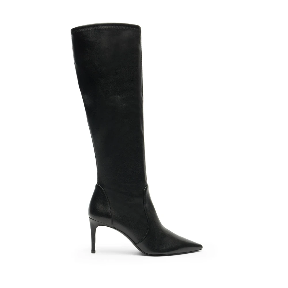 Stuart Weitzman Women's Black Heeled Boots, 5 1/2 Uk, Stuart Power Boot 75