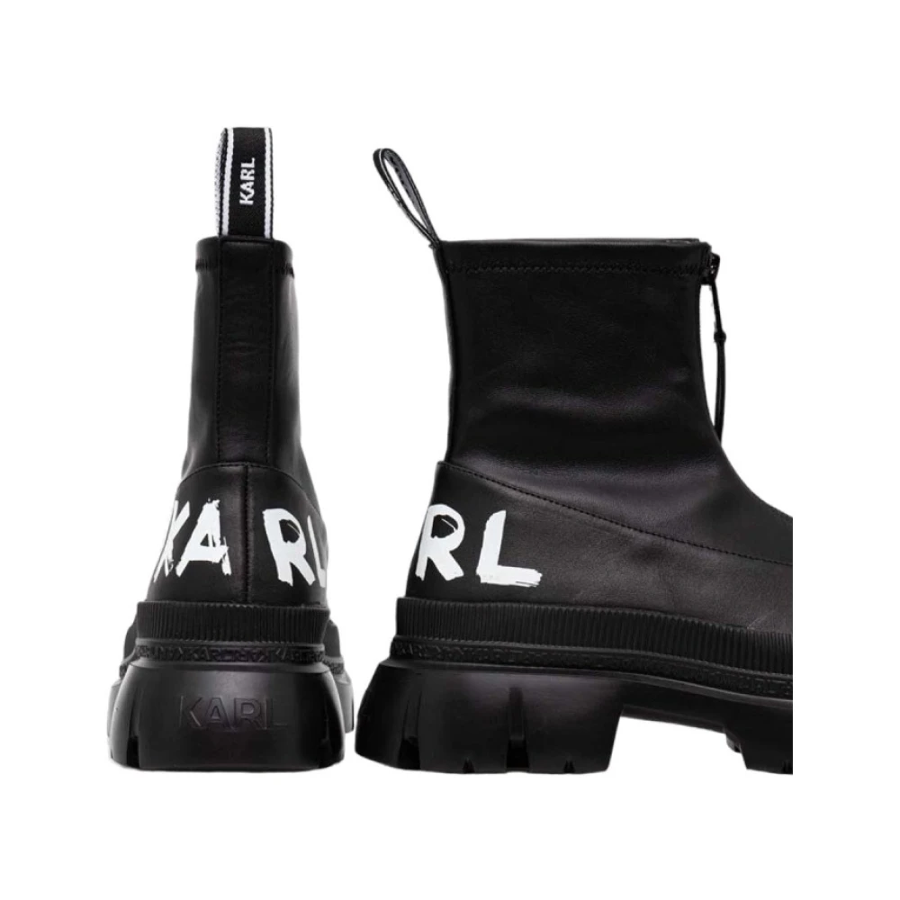 Karl Lagerfeld Stretch Midi Boot Kl43560 Zwart Black Dames