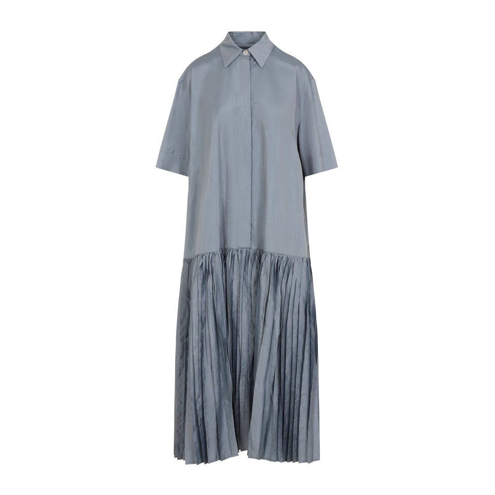 Jil Sander Blauwe Pewter Jurk 196 Blue Dames