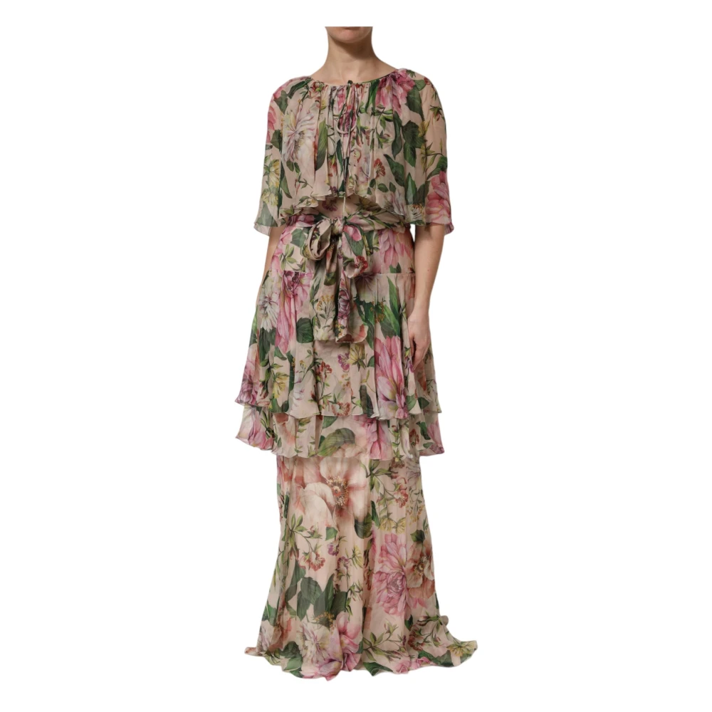 Dolce & Gabbana Women's Floral Silk Layered Maxi Dress