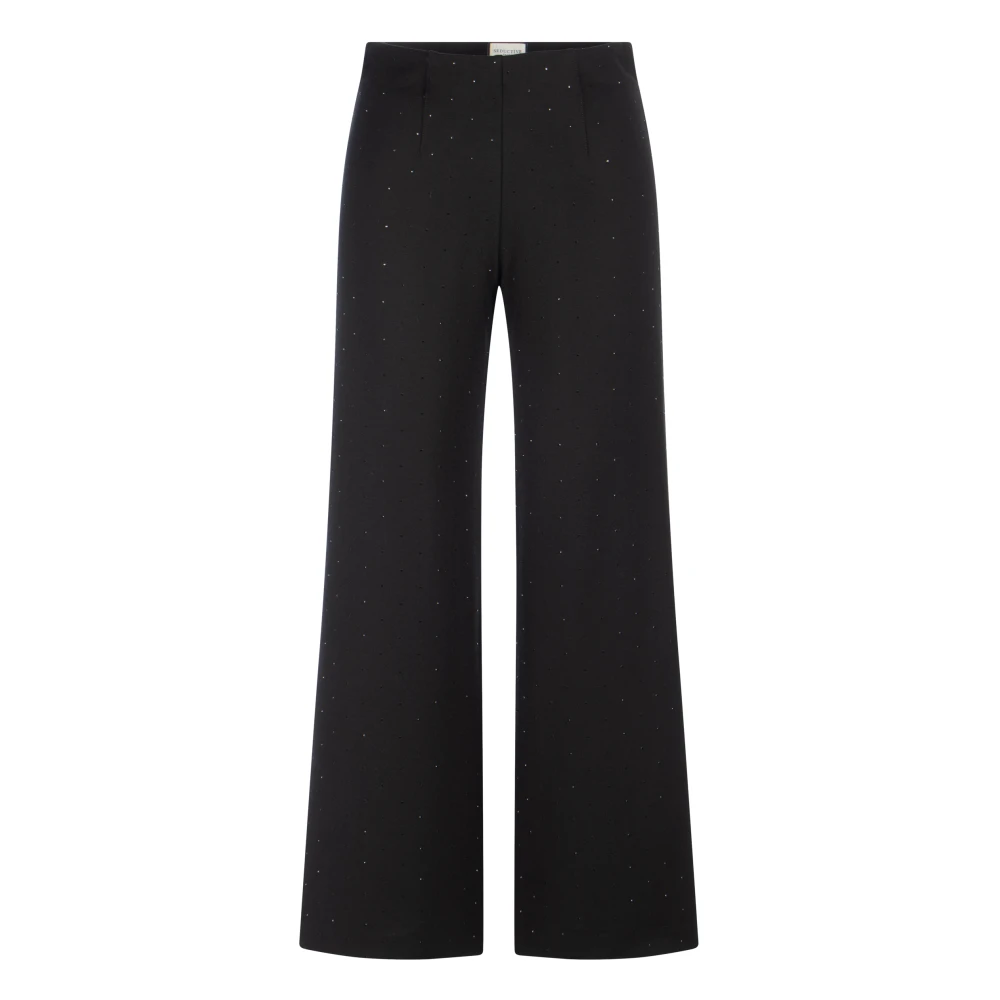Seductive Kimberly Bi-elastische Steenversierde Broek Black Dames