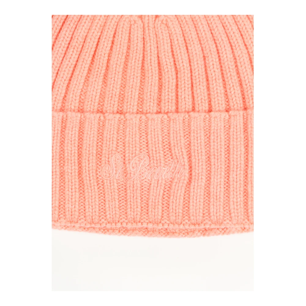 MC2 Saint Barth Gebreide Muts Hoed Wengen Stijl Pink Heren