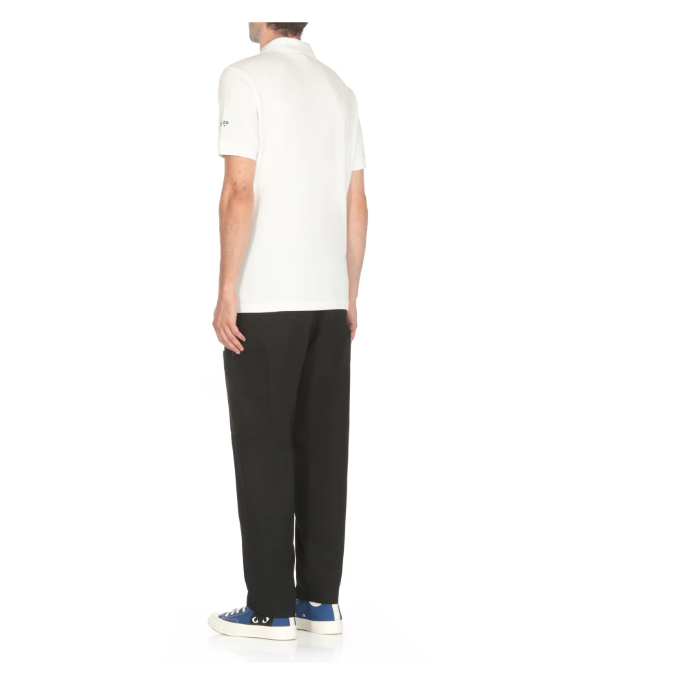 Kenzo Lucky Tiger Polo Shirt Wit White Heren