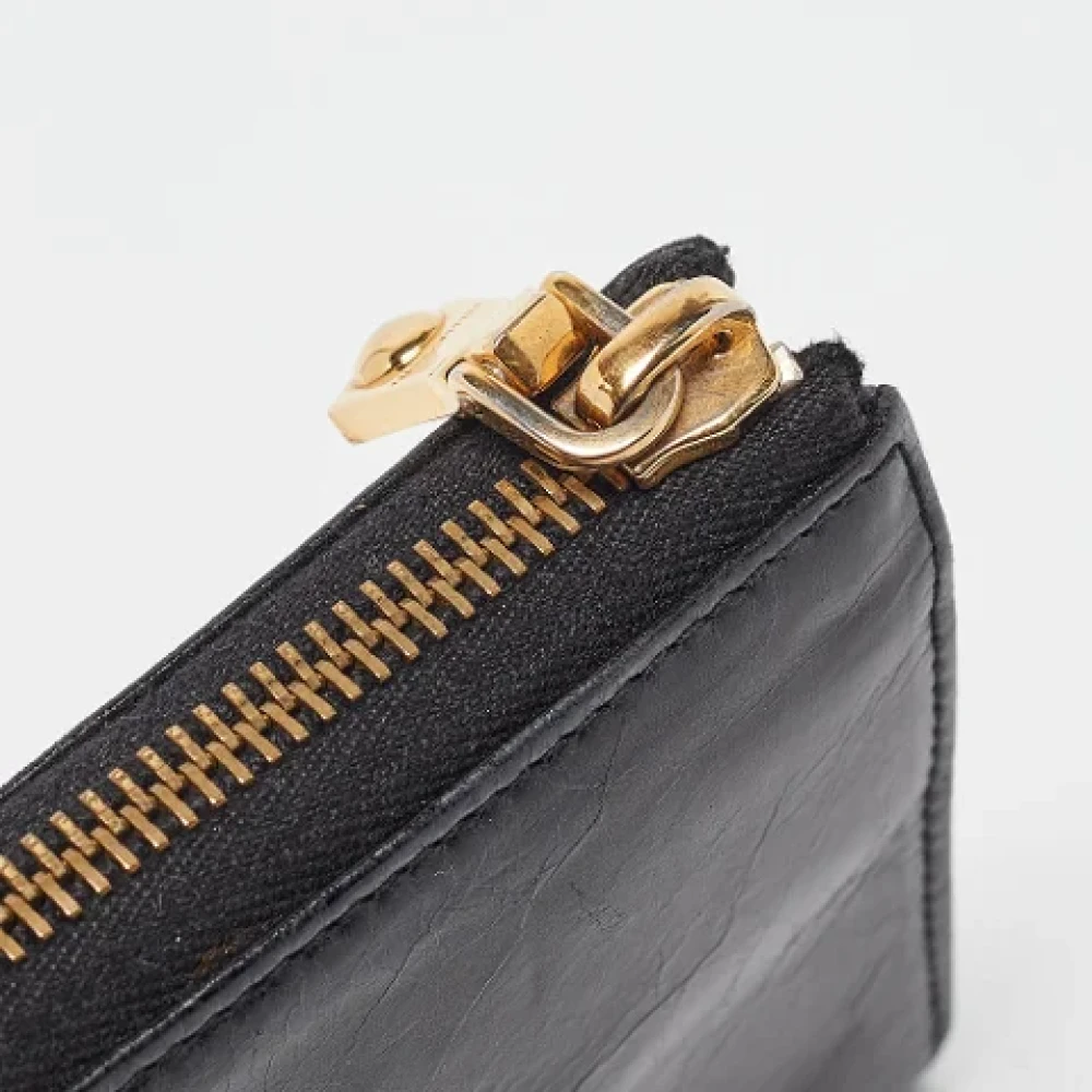 Miu Pre-owned Leather wallets Black Dames