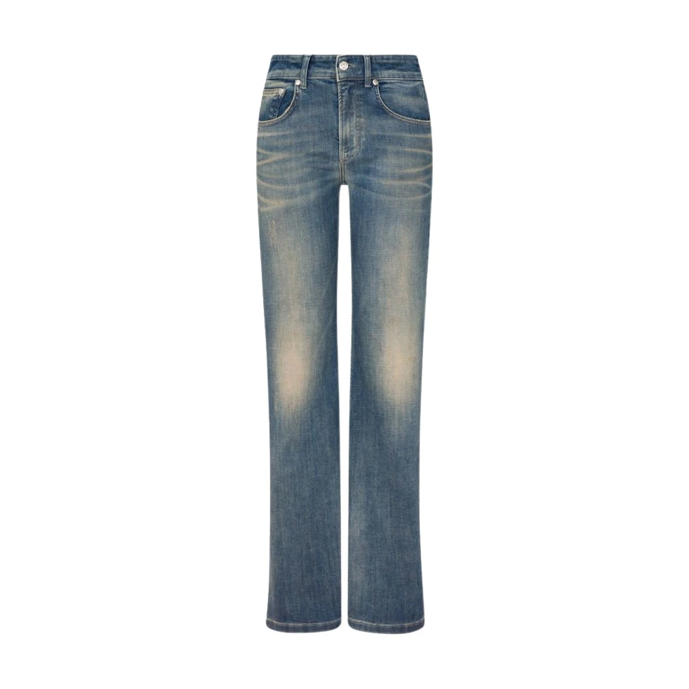 Moschino Women's Blue Flare Jeans, W26, Cotton Denim Flare Trousers