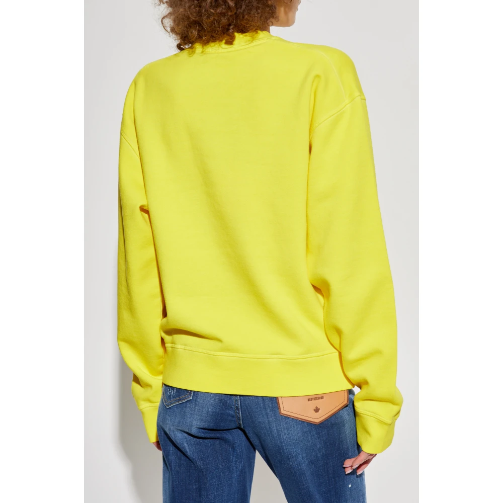 Dsquared2 Gedrukte sweatshirt Yellow Dames