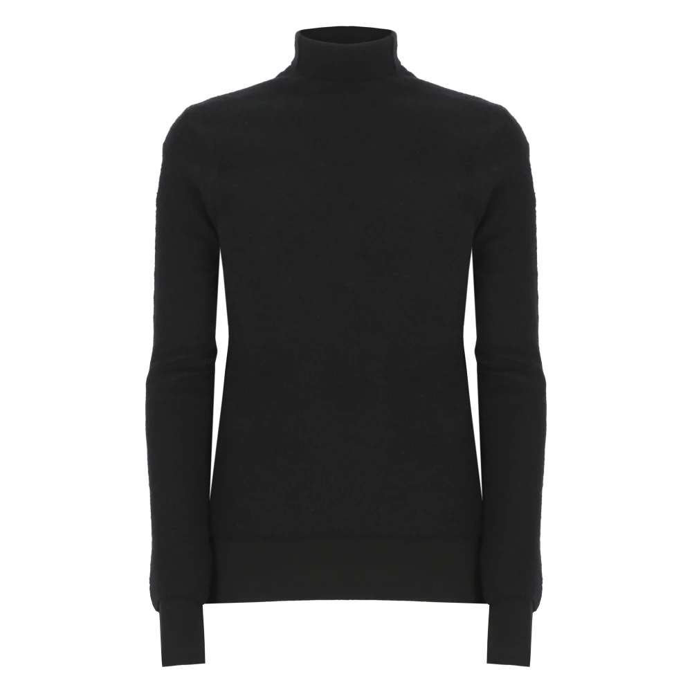 Jil Sander Zwarte wollen trui met hoge hals Black Dames