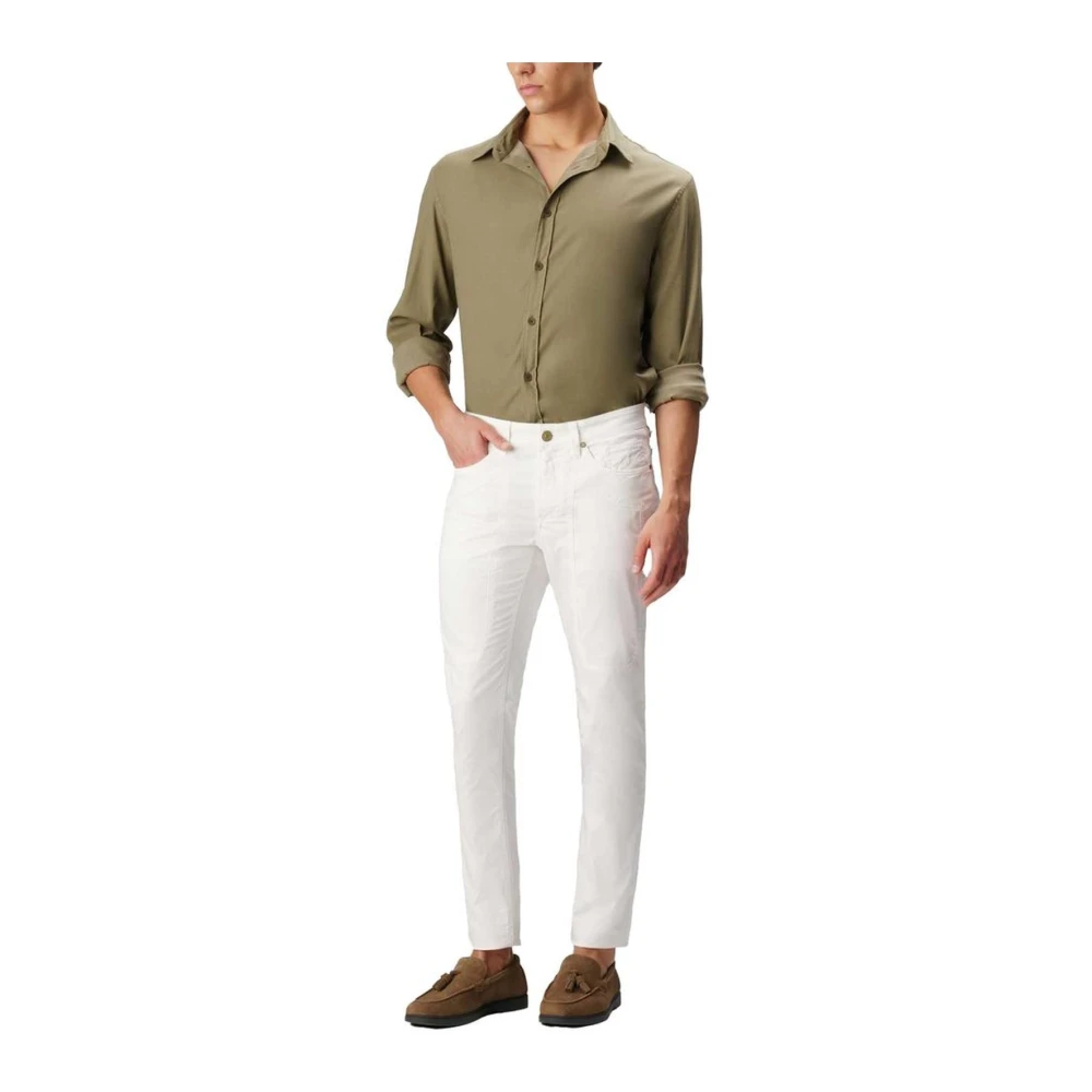 Jeckerson Skinny Fit Katoenmix Broek White Heren