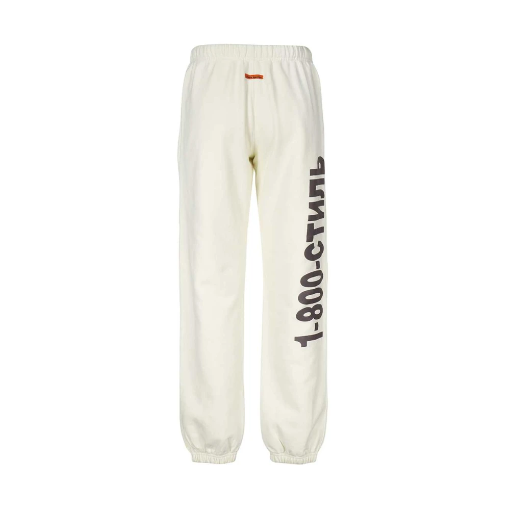 Heron Preston Katoenen Logo Sweatpants White Dames