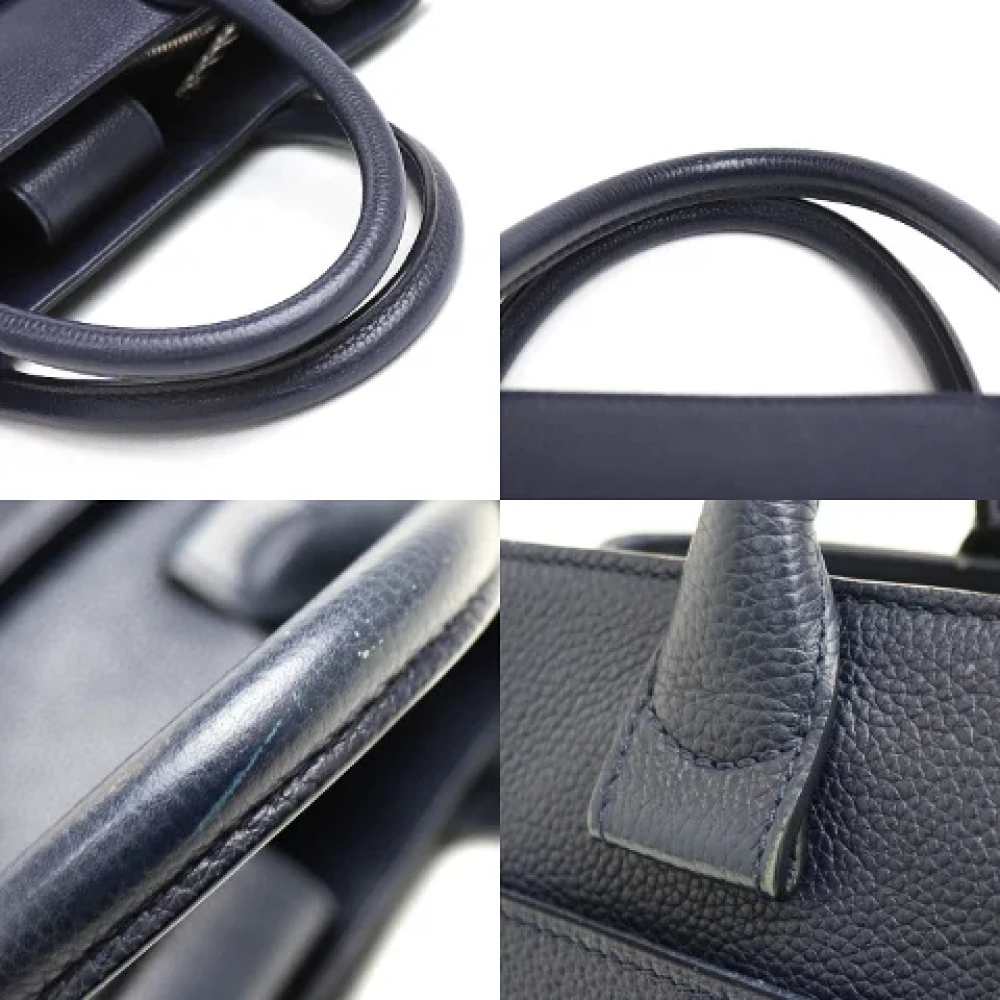 Chanel Vintage Pre-owned Leather chanel-bags Blue Dames