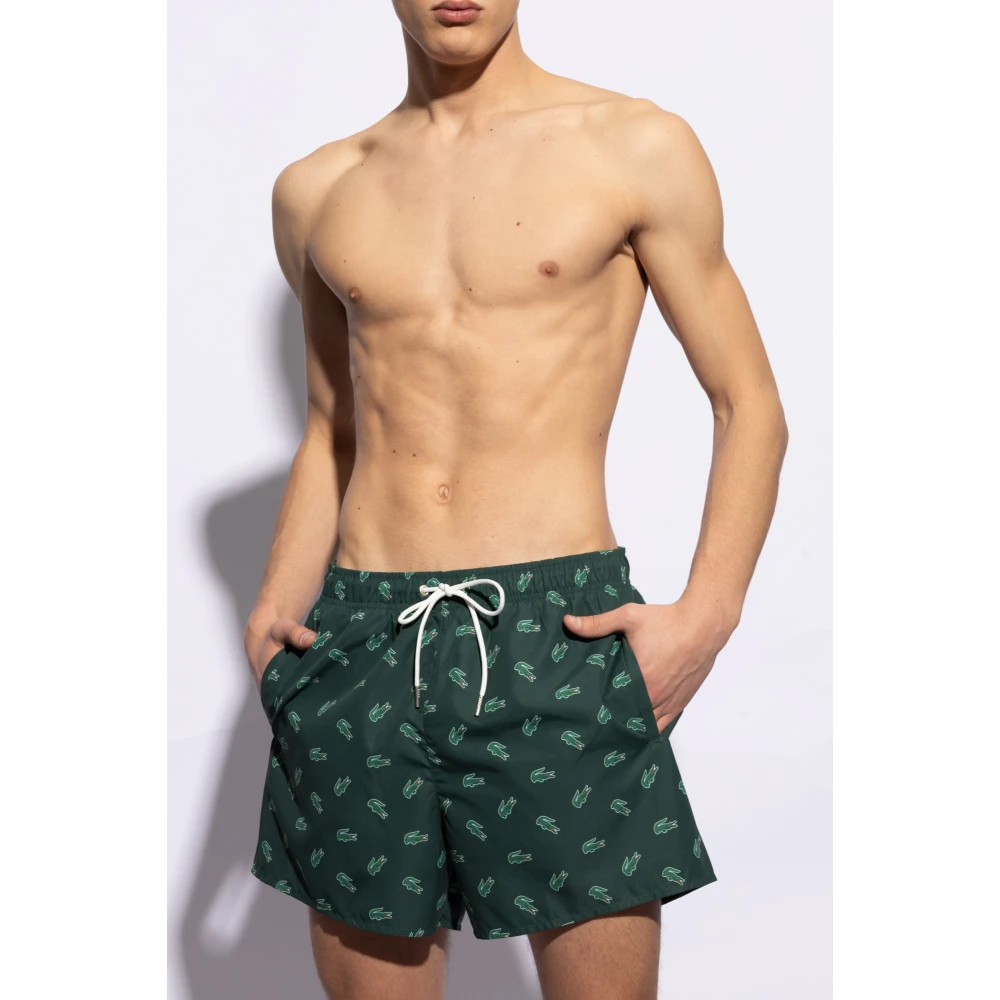 Lacoste Shorts met logopatroon Green Heren