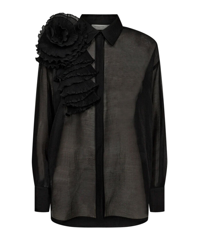 sheer-bell-blouse-met-geplooide-bloem